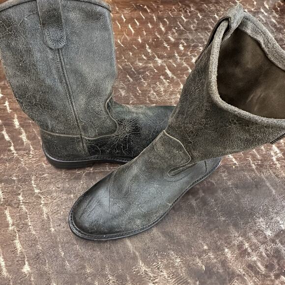 Allen Edmonds Dallas Roper Boots Mens 9 D Husk Brown Leather (444N) NWOT - Picture 1 of 9